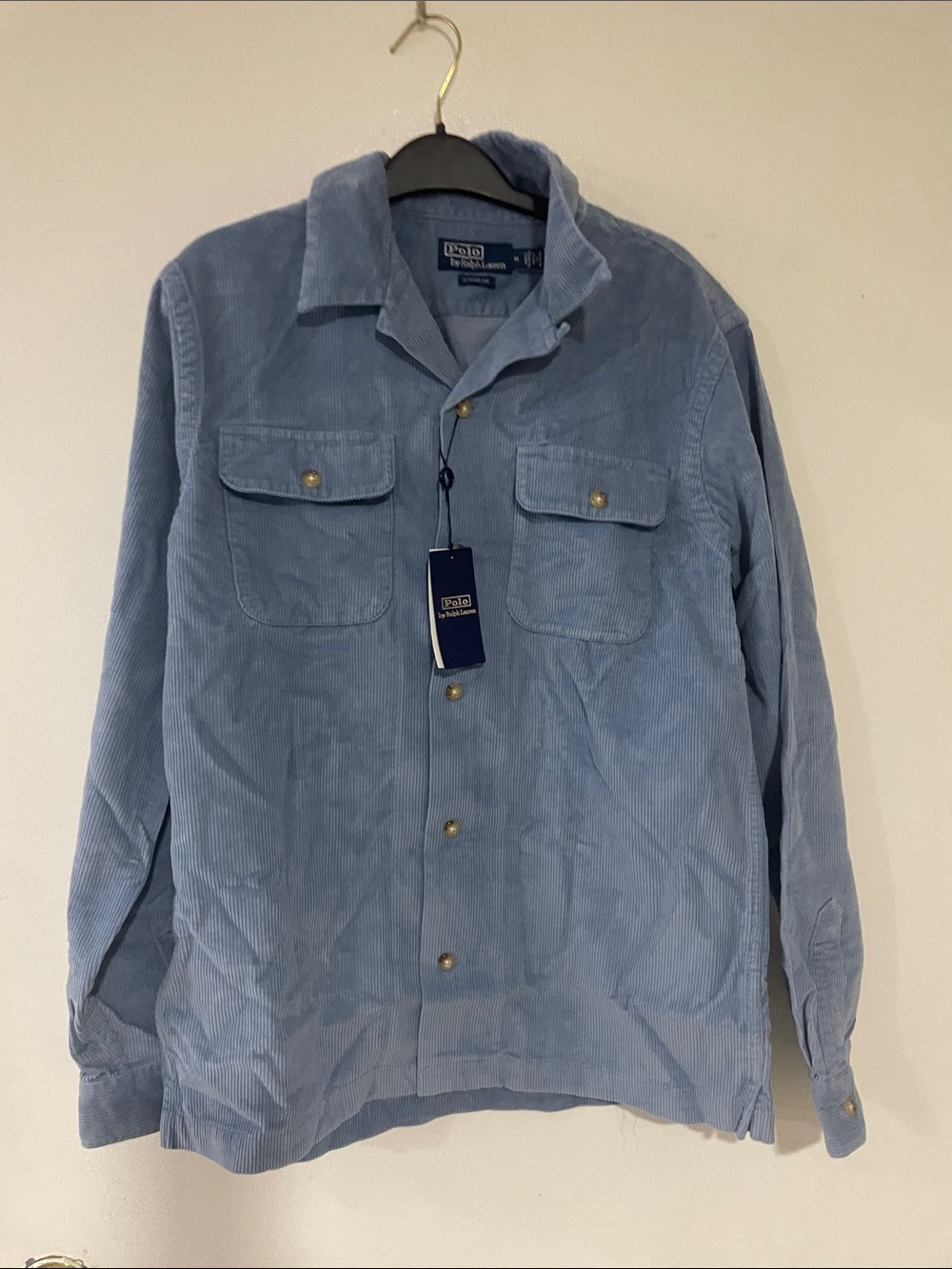 Polo by Ralph Lauren Soft Blue Corduroy Shirt Jacket